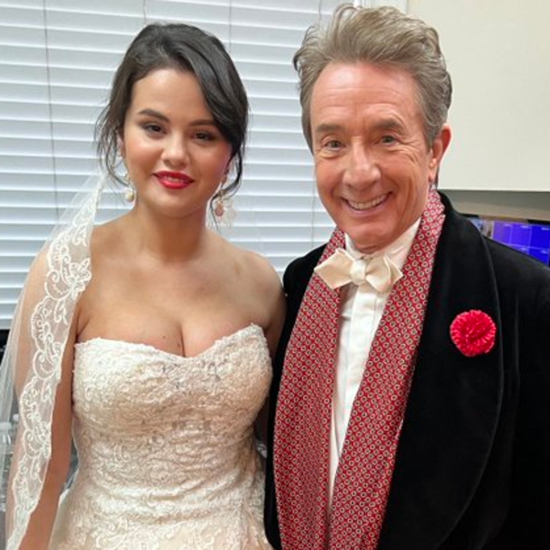 Selena Gomez Is a Blushing Bride in Only Murders Backstage Snap